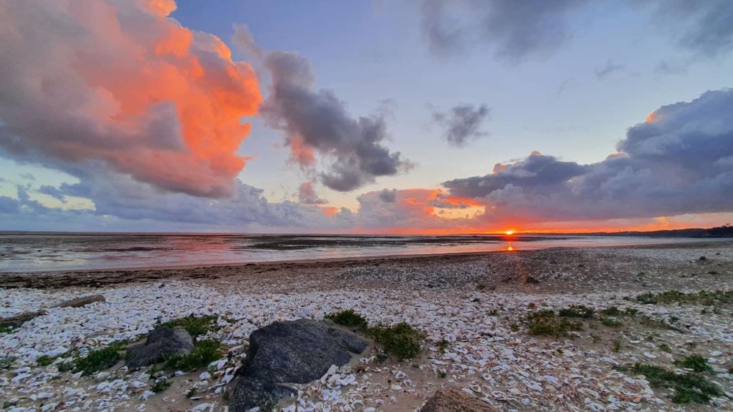 Coucher de soleil sur la plage